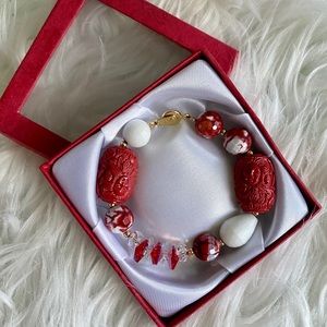 Red beaded bracelet ✨